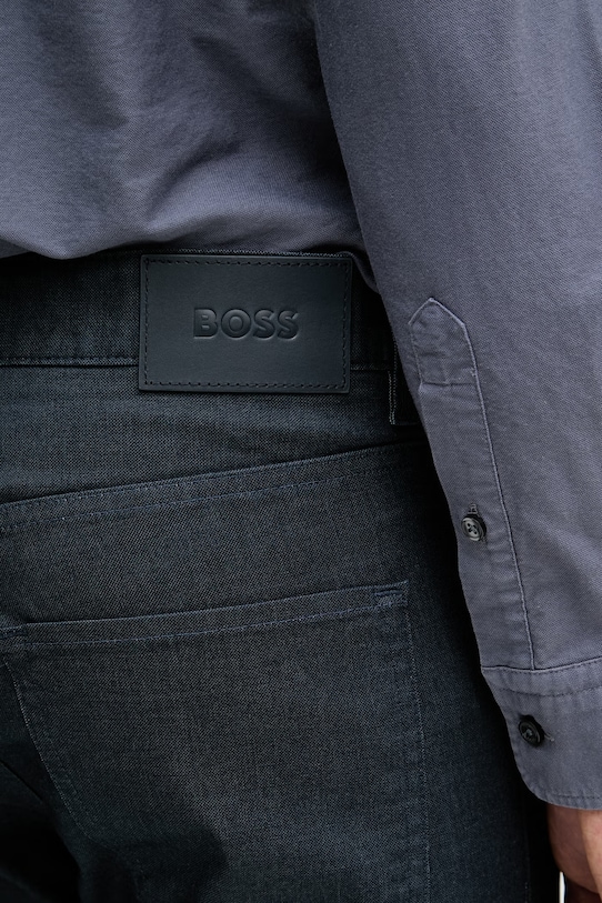 BOSS pantaloni bărbați cu bumbac Delaware5 bleumarin 50560031