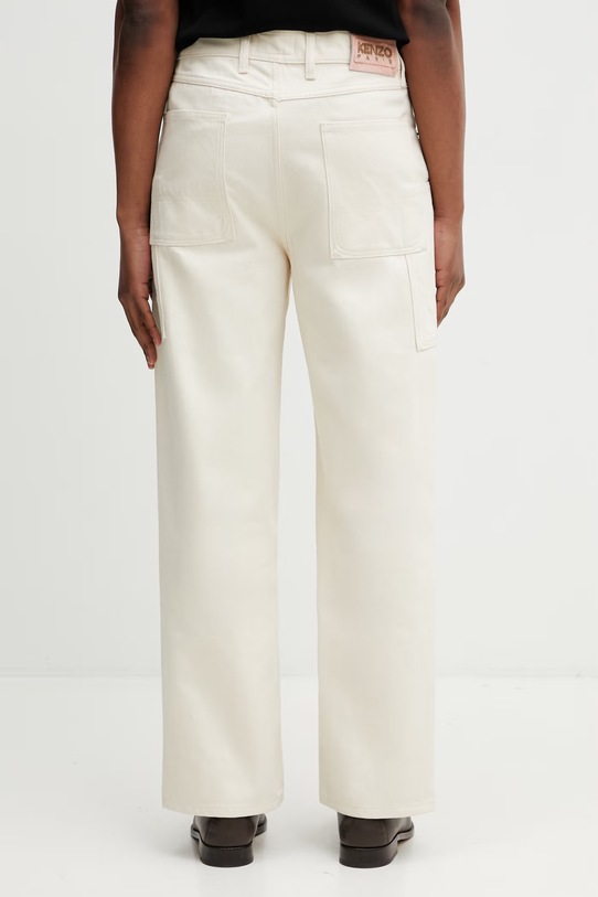 Odzież Kenzo Cargo Pants spodnie bawełniane męskie FG55DP4086W0 beżowy