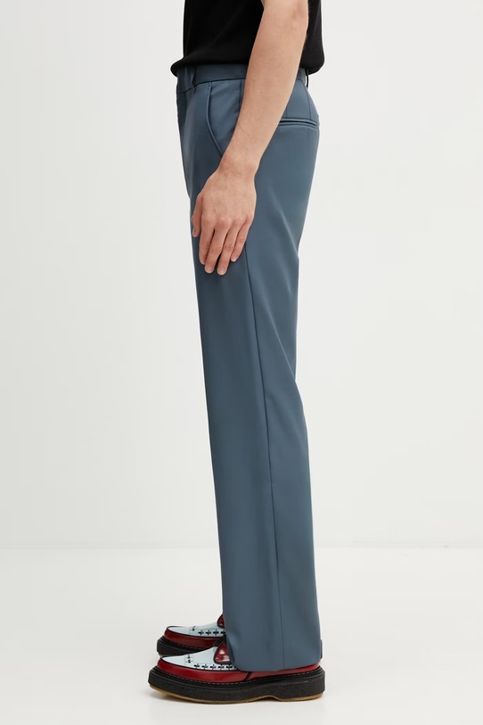 Kenzo Tailored Pants spodnie garniturowe wełniane męskie FG55PA2199TV szary SS26