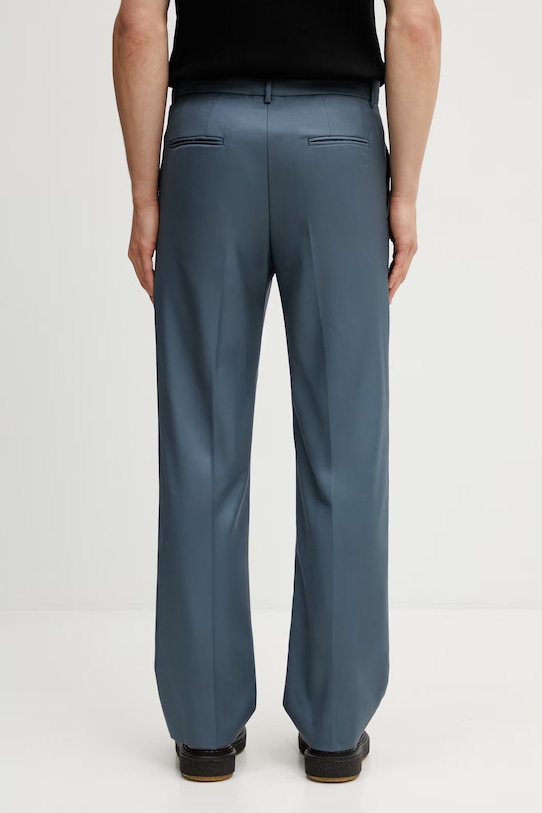 Odzież Kenzo Tailored Pants spodnie garniturowe wełniane męskie FG55PA2199TV szary
