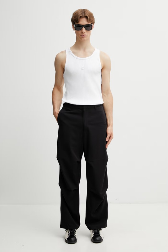 Filling Pieces Drapy Pants spodnie z wiskozy męskie 412650501295.130 czarny