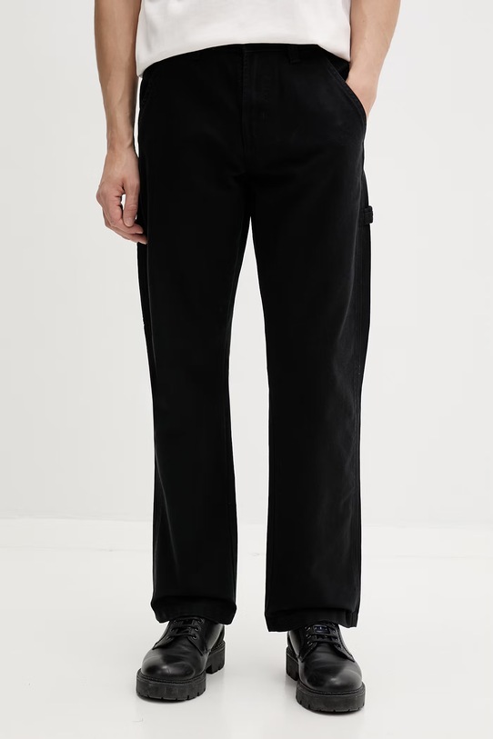 Dickies nohavice rovné pánske bavlnené čierna DK0A87PDBLK1