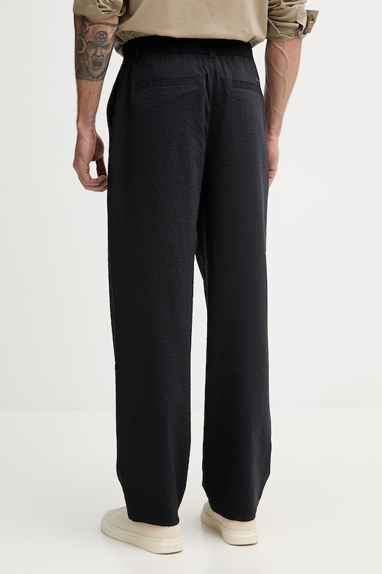 Odzież Armani Exchange spodnie straight męskie z lyocellem XM002094.AF22363 granatowy