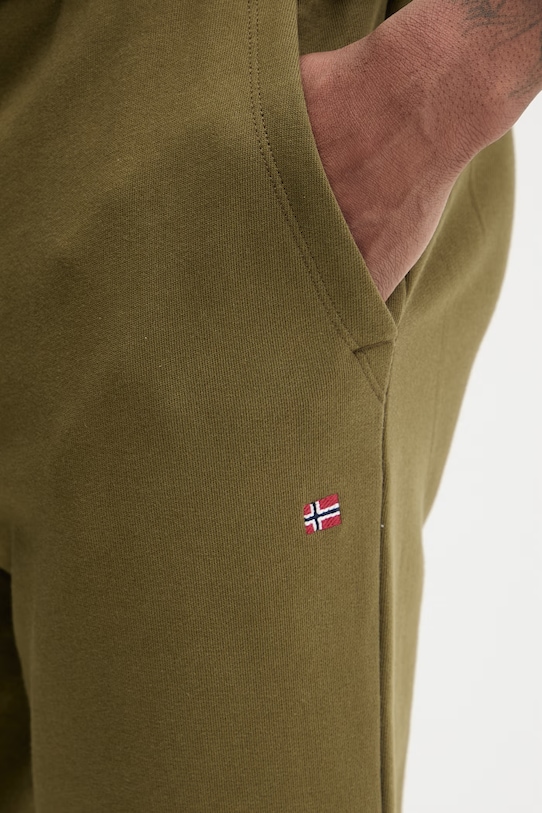 Napapijri spodnie dresowe bawełniane Malis zielony NP0A4H8CG3A1