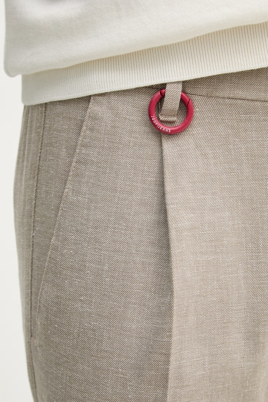Joop! spodnie męskie z domieszką lnu beżowy 30102837