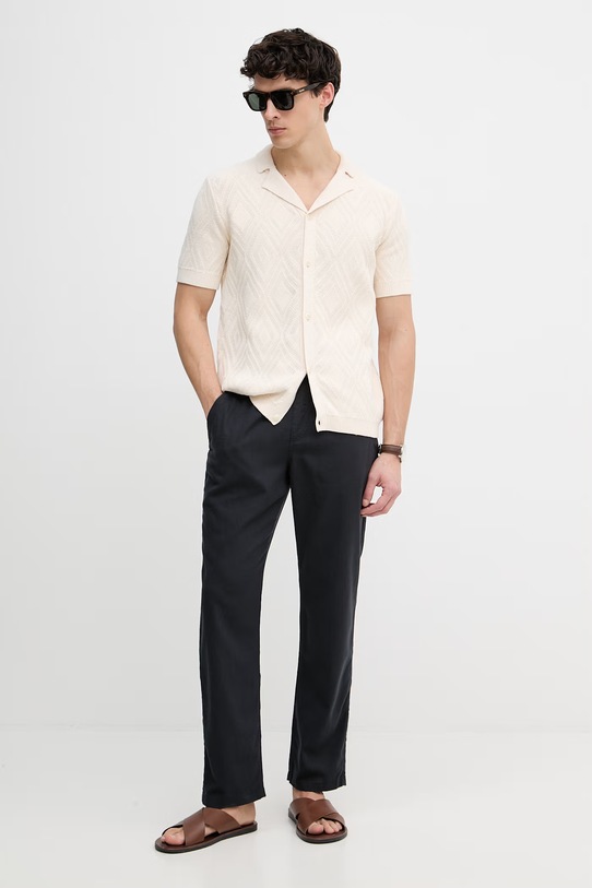 Joop! spodnie regular męskie z lyocellu 30102878 granatowy SS26