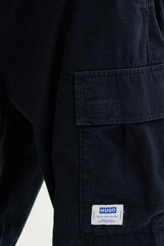 Hugo Blue spodnie bawełniane Gadic262D granatowy 50559930