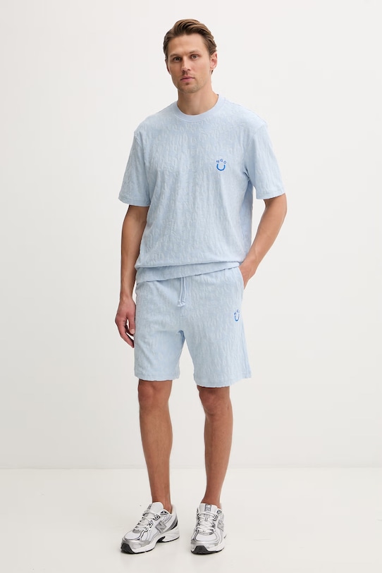 HUGO Blue σορτς επίσημα Ανδρικά βαμβακερά Nagushort 50557799 μπλε SS26