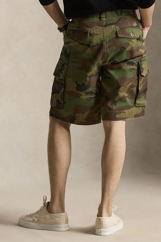 Polo Ralph Lauren szorty bawełniane RUGGED TWILL-GELLAR 710966288001 zielony SS26