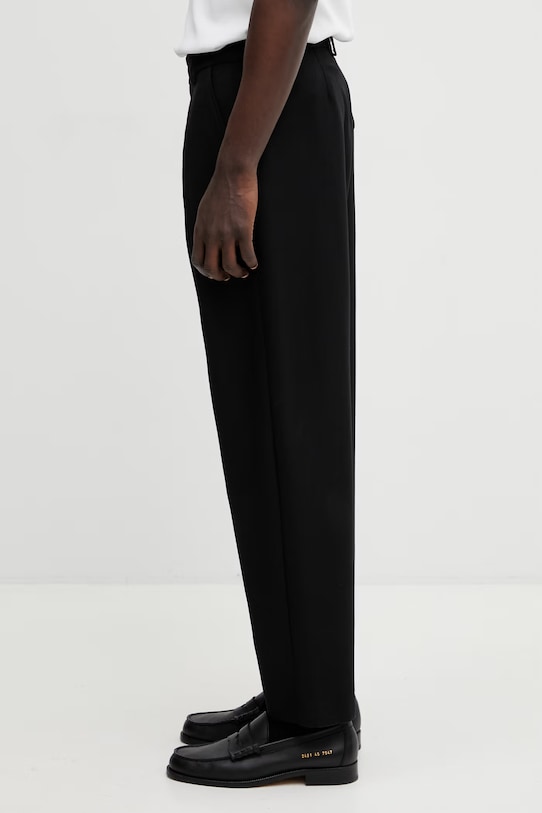 A.P.C. spodnie z dodatkiem wełny Renato PSALP.H08428 czarny SS26