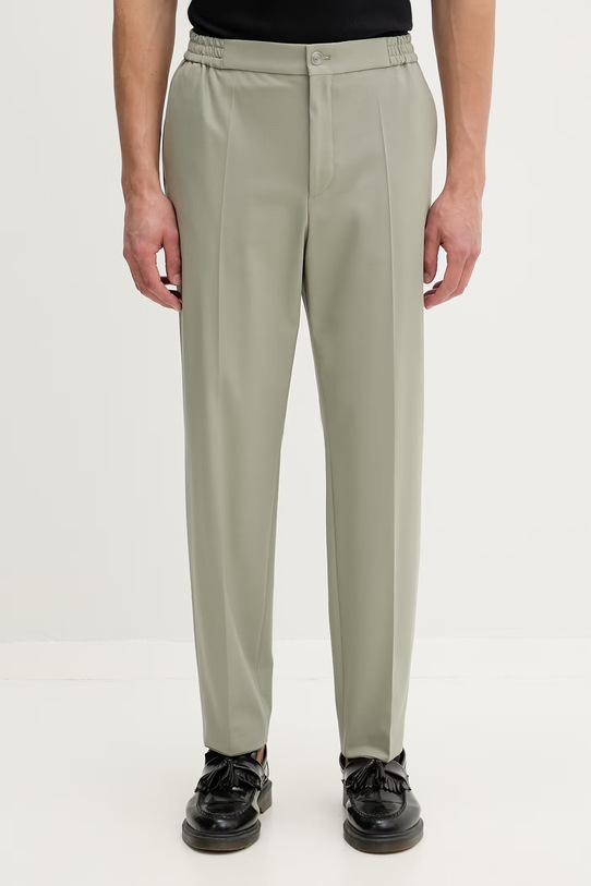 HUGO брюки slim fit мужские шерстяные Gos233F1X зелёный 50547351