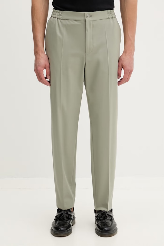 HUGO брюки slim fit мужские шерстяные Gos233F1X зелёный 50547351