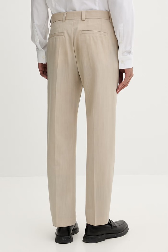 Oblečenie HUGO oblekové nohavice pánske s vlnou Teagan231X 50553788 béžová