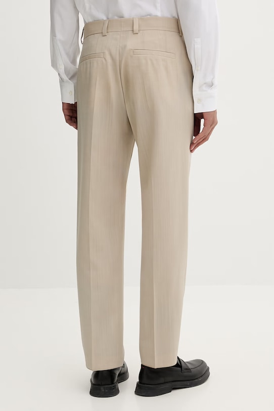Oblečenie HUGO oblekové nohavice pánske s vlnou Teagan231X 50553788 béžová
