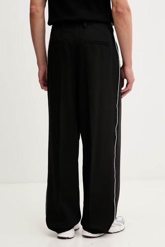 Oblačila HUGO hlače moške z volno Fedix262F1X 50559583 črna