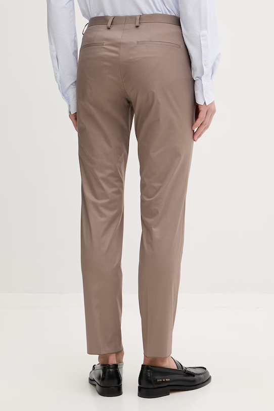 Одежда HUGO брюки slim fit мужские из хлопка с эластаном Hesten253X 50559657 бежевый
