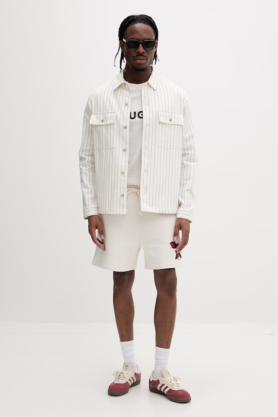 HUGO szorty bawełniane Dagety 50556390 beżowy SS26