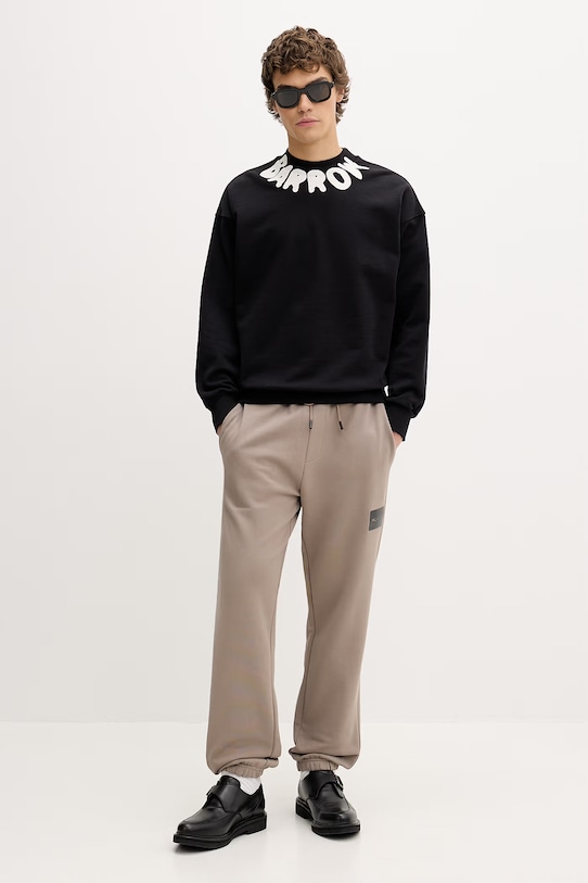 HUGO spodnie dresowe bawełniane Daylony 50557453 beżowy SS26