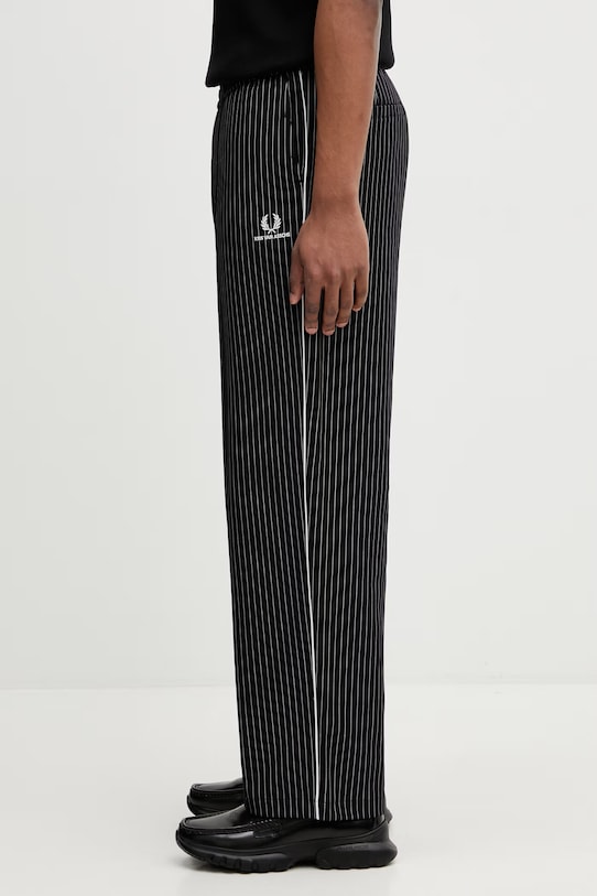 Fred Perry x Kris Van Assche spodnie męskie ST2101 czarny SS26