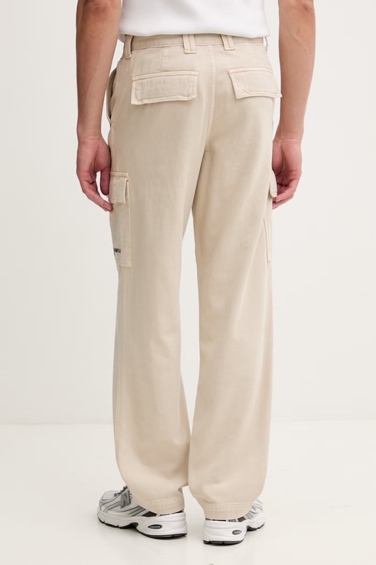 Oblačila Karl Lagerfeld Jeans cargo hlače moške bombažne B2M10056 bež