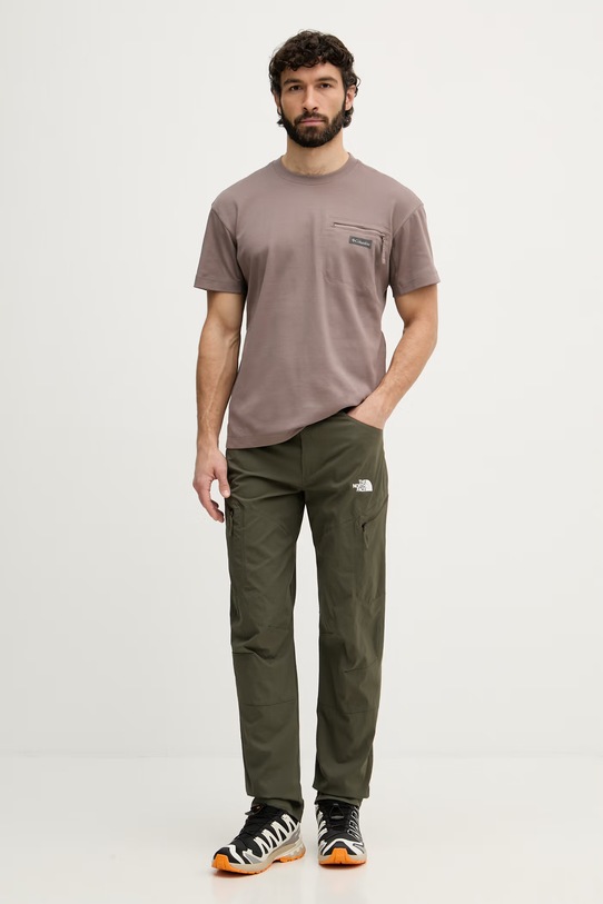 The North Face παντελόνι πεζοπορίας ανδρικό Exploration NF0A8EC421L1 πράσινο SS26