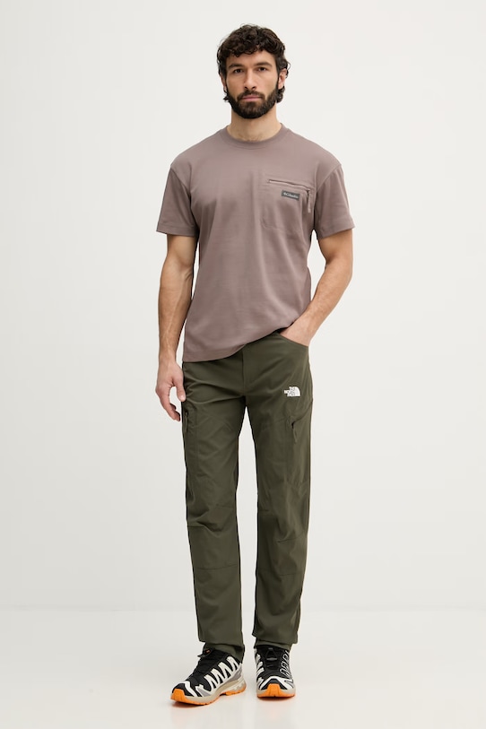 The North Face παντελόνι πεζοπορίας ανδρικό Exploration NF0A8EC421L1 πράσινο SS26