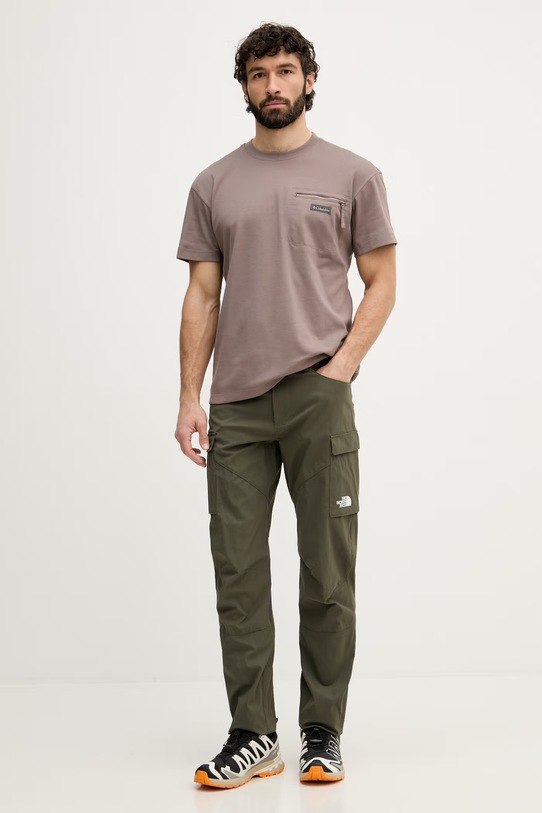 The North Face παντελόνι πεζοπορίας ανδρικό Exploration Cargo NF0A8EC621L1 πράσινο SS26