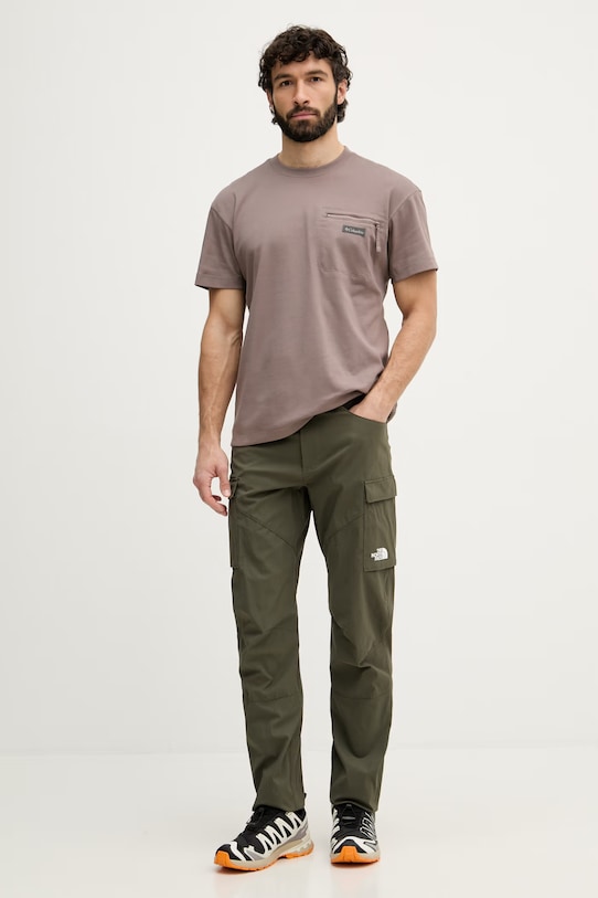 The North Face παντελόνι πεζοπορίας ανδρικό Exploration Cargo NF0A8EC621L1 πράσινο SS26