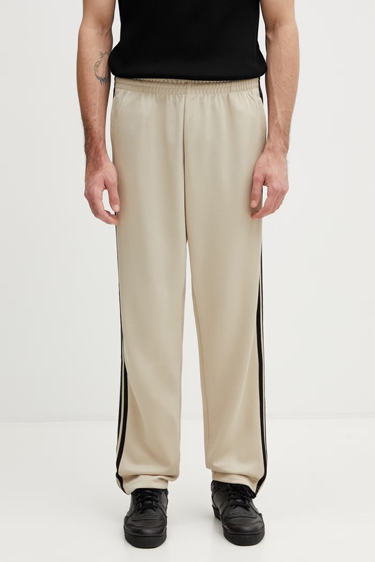 adidas Originals spodnie dresowe z bawełną męskie KE6683 beżowy SS26