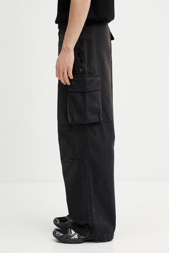 Our Legacy Mount Cargo spodnie bawełniane męskie M2264MCJH czarny SS26