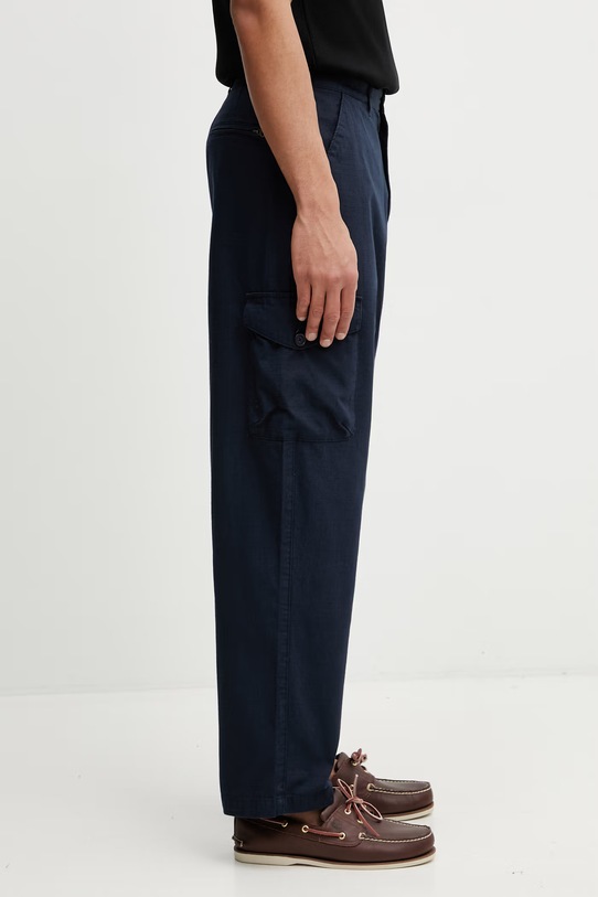 Barbour MTR0796NY91 spodnie bawełniane męskie granatowy MTR0796NY91