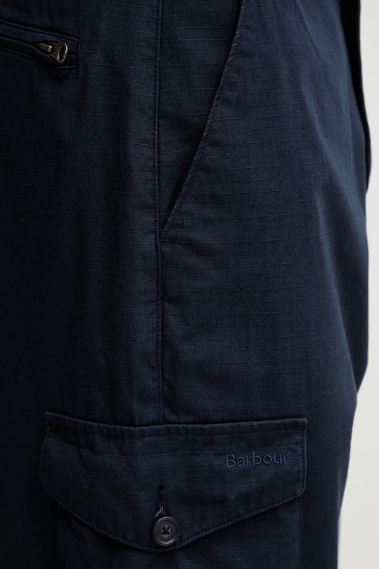 Barbour MTR0796NY91 spodnie bawełniane męskie MTR0796NY91 granatowy