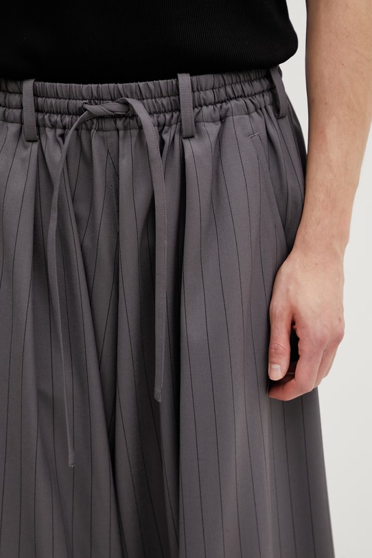 Y-3 RW CR WL PNT spodnie z wełną męskie szary KS4969.