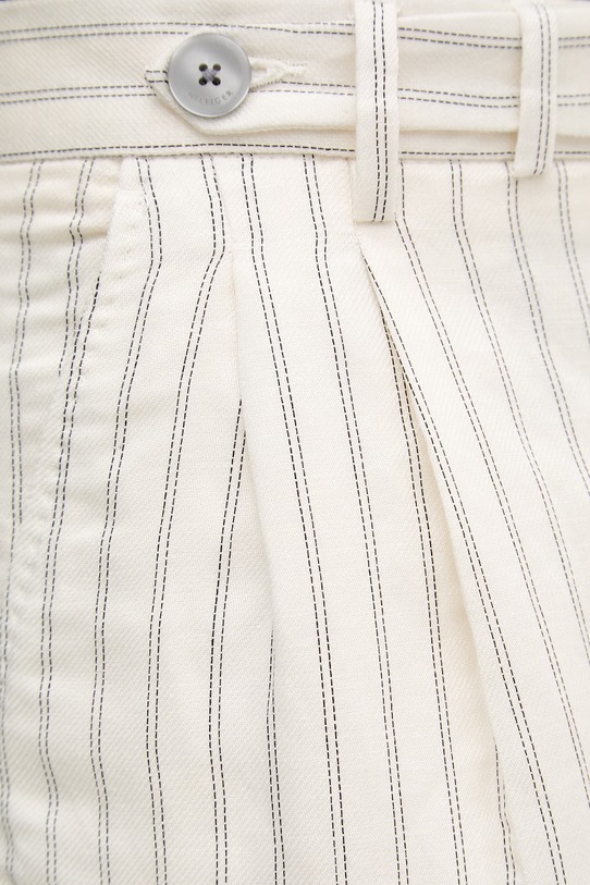 Tommy Hilfiger nohavice straight pánske s ľanom NEW YORK MW0MW42709 béžová