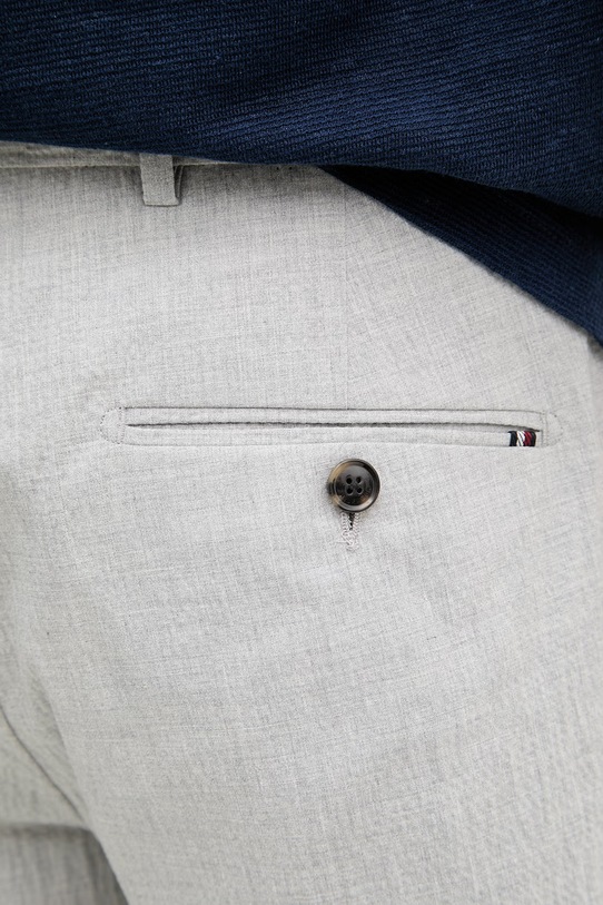 Tommy Hilfiger hlače moške z bombažem NEW YORK siva MW0MW42713