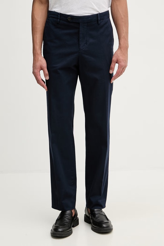 Tommy Hilfiger стандартен панталон мъжки от памук с еластан тъмносин MW0MW42714