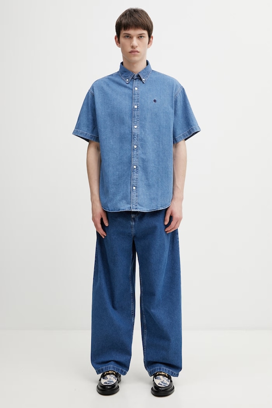 Carhartt WIP Brandon Pant jeansy relaxed fit męskie I036544.106 niebieski