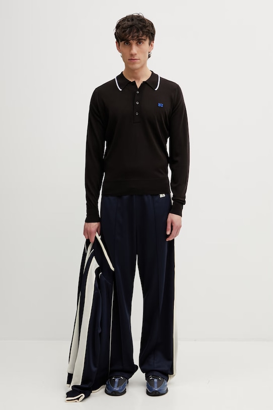 Wales Bonner Motion Track Men's sweatpants with cotton MS26JE07.JE10.503 navy