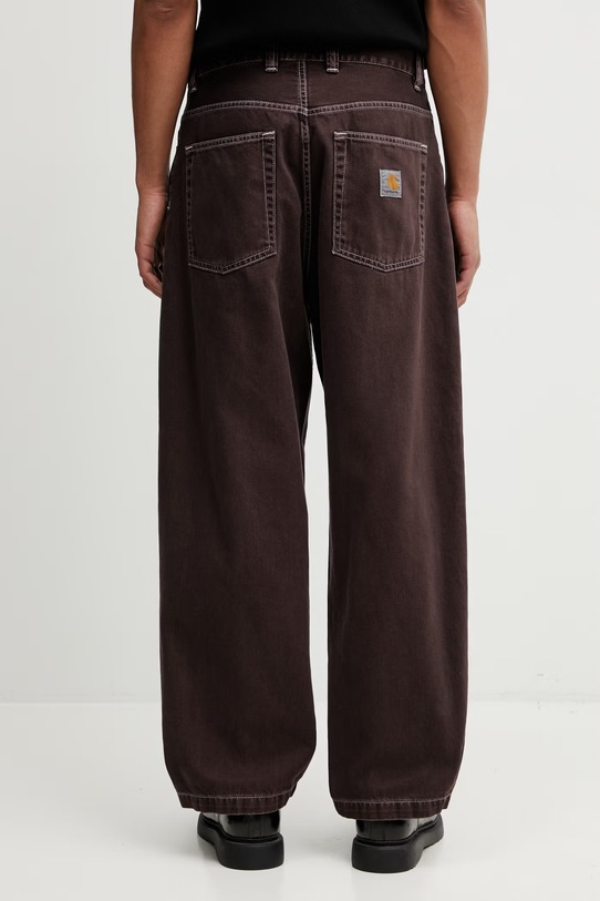 Odzież Carhartt WIP Brandon Pant jeansy relaxed fit męskie I034809.3IS4J brązowy