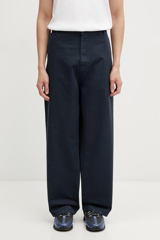 Carhartt WIP Brady Pant spodnie regular bawełniane męskie granatowy I035655.3IW06