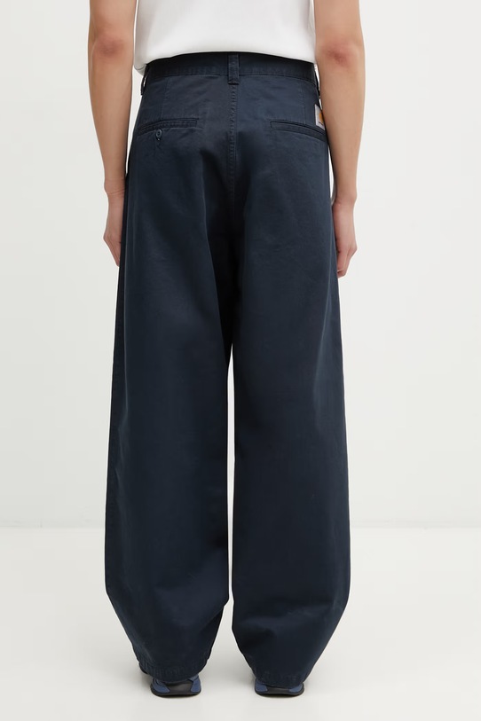 Odzież Carhartt WIP Brady Pant spodnie regular bawełniane męskie I035655.3IW06 granatowy