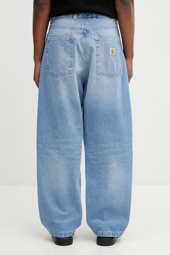 Odzież Carhartt WIP Brandon Pant jeansy relaxed fit męskie I036544.01ZO niebieski