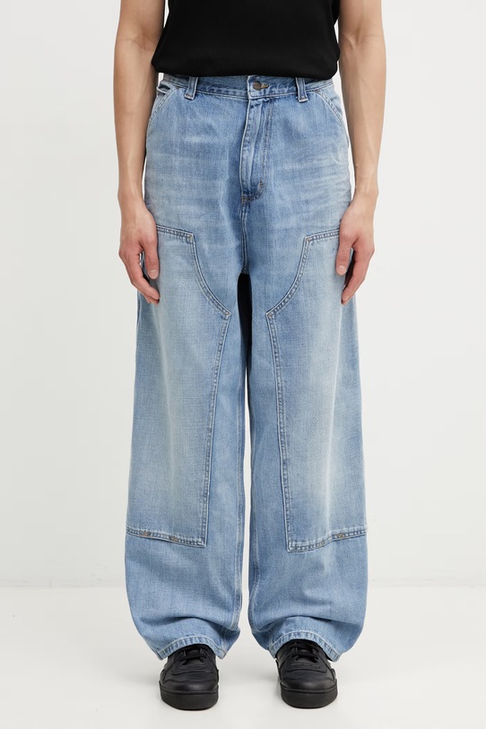 Carhartt WIP OG Double Knee Pant jeansy relaxed fit męskie niebieski I036733.01UR