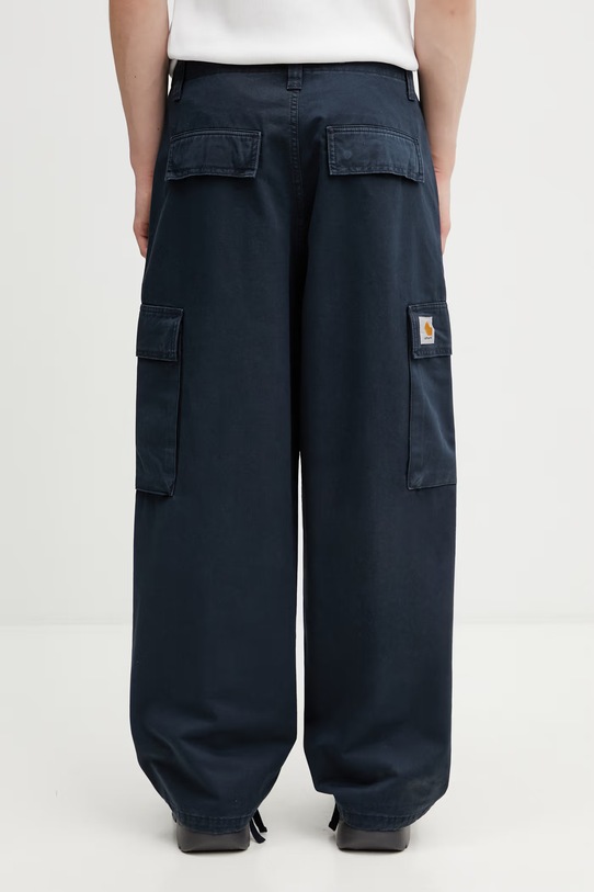 Odzież Carhartt WIP Kade Cargo Pant spodnie cargo bawełniane męskie I035585.3IW06 granatowy
