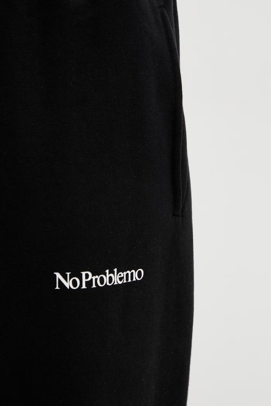No Problemo Mini Problemo Straight spodnie dresowe bawełniane męskie czarny NP3001005