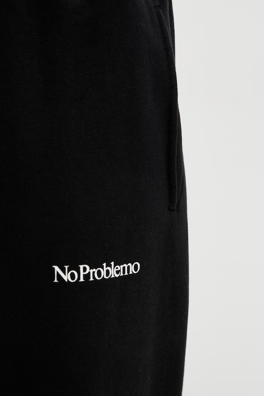 No Problemo Mini Problemo Straight spodnie dresowe bawełniane męskie czarny NP3001005