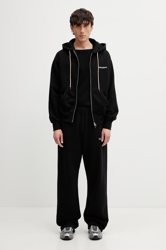 No Problemo Mini Problemo Straight spodnie dresowe bawełniane męskie NP3001005 czarny