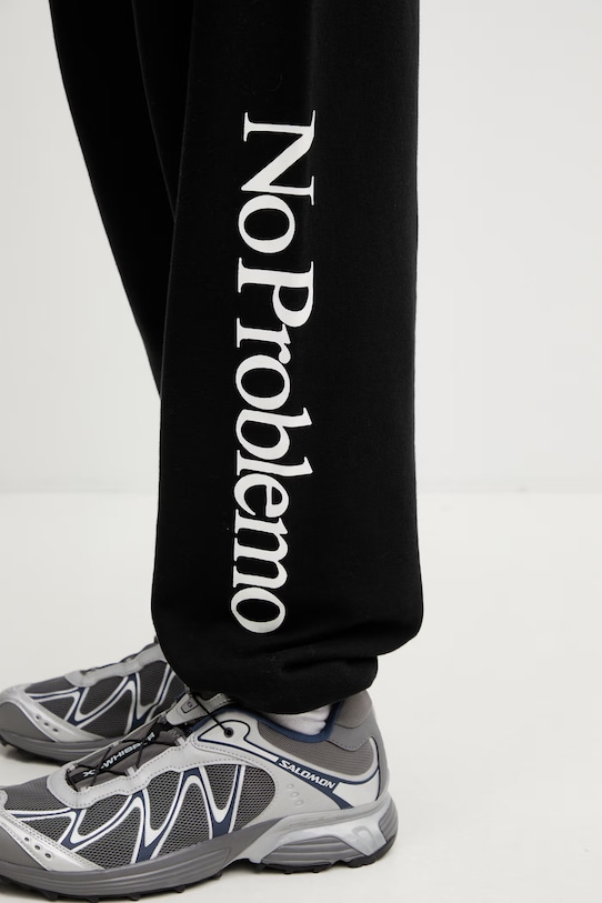 No Problemo spodnie dresowe bawełniane męskie czarny NP3000205