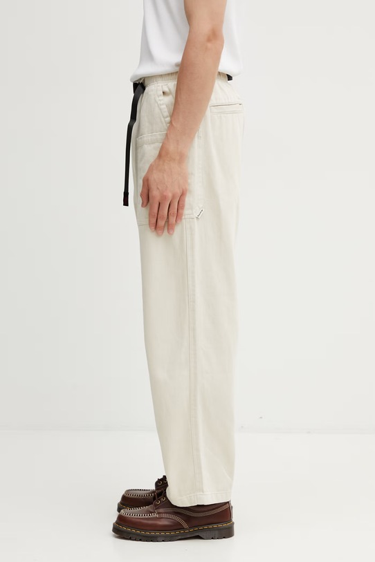 Gramicci HEMP RELAXED PANT spodnie boyfriend z bawełną męskie G6SM.P005. beżowy SS26