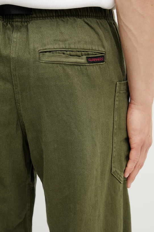 Gramicci HEMP RELAXED PANT boyfriend kalhoty s bavlnou pánské zelená G6SM.P005.